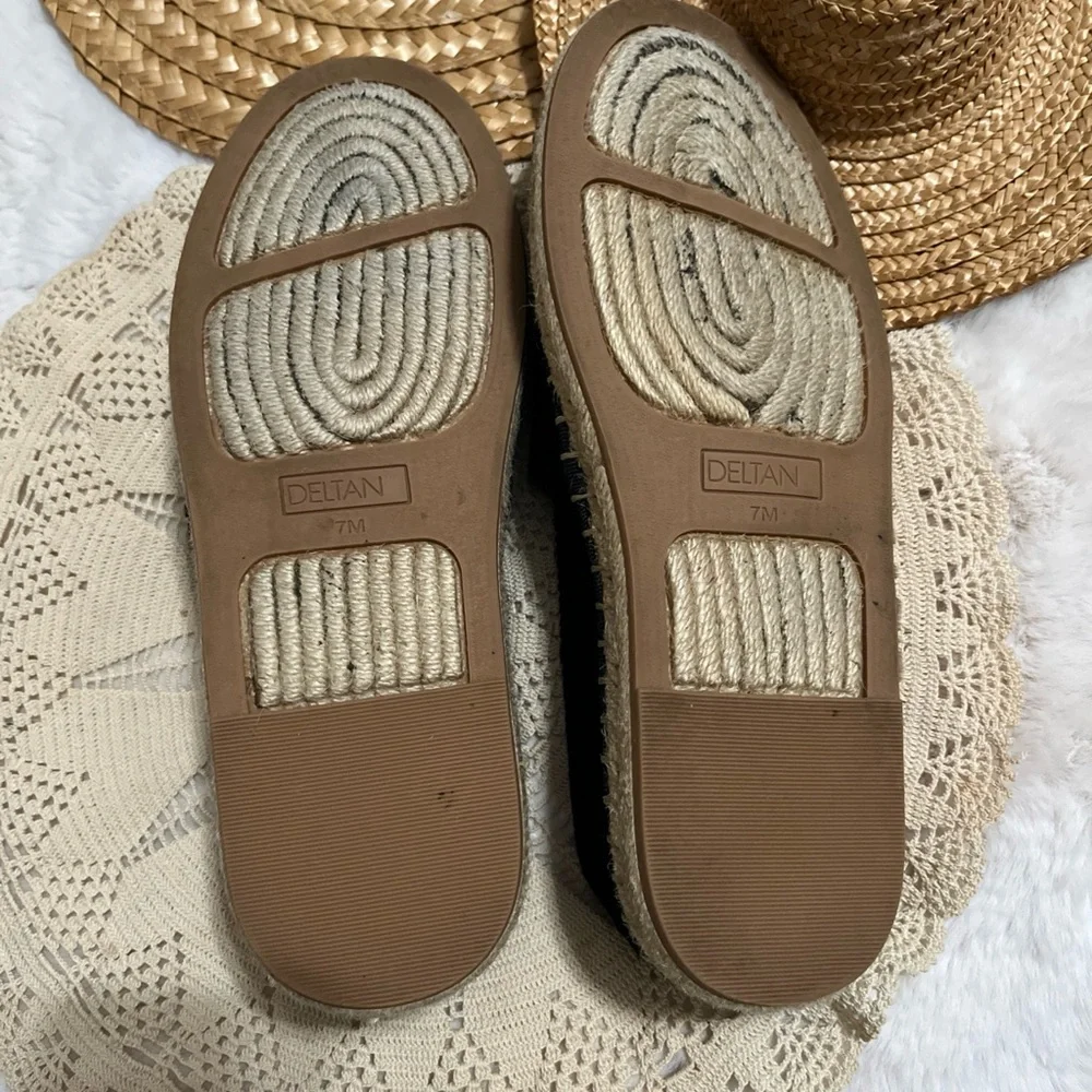Black‎ Stretch Espadrille Flats